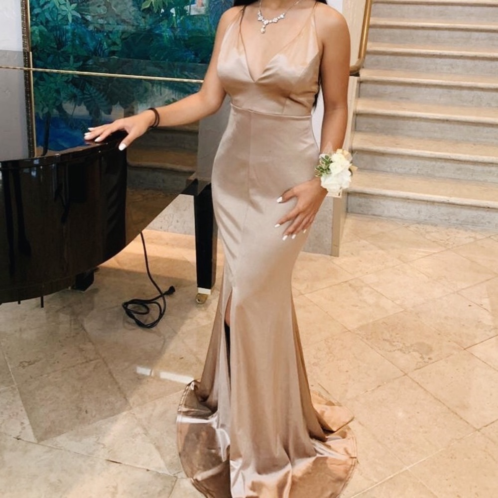 Champagne/Gold Prom Dress